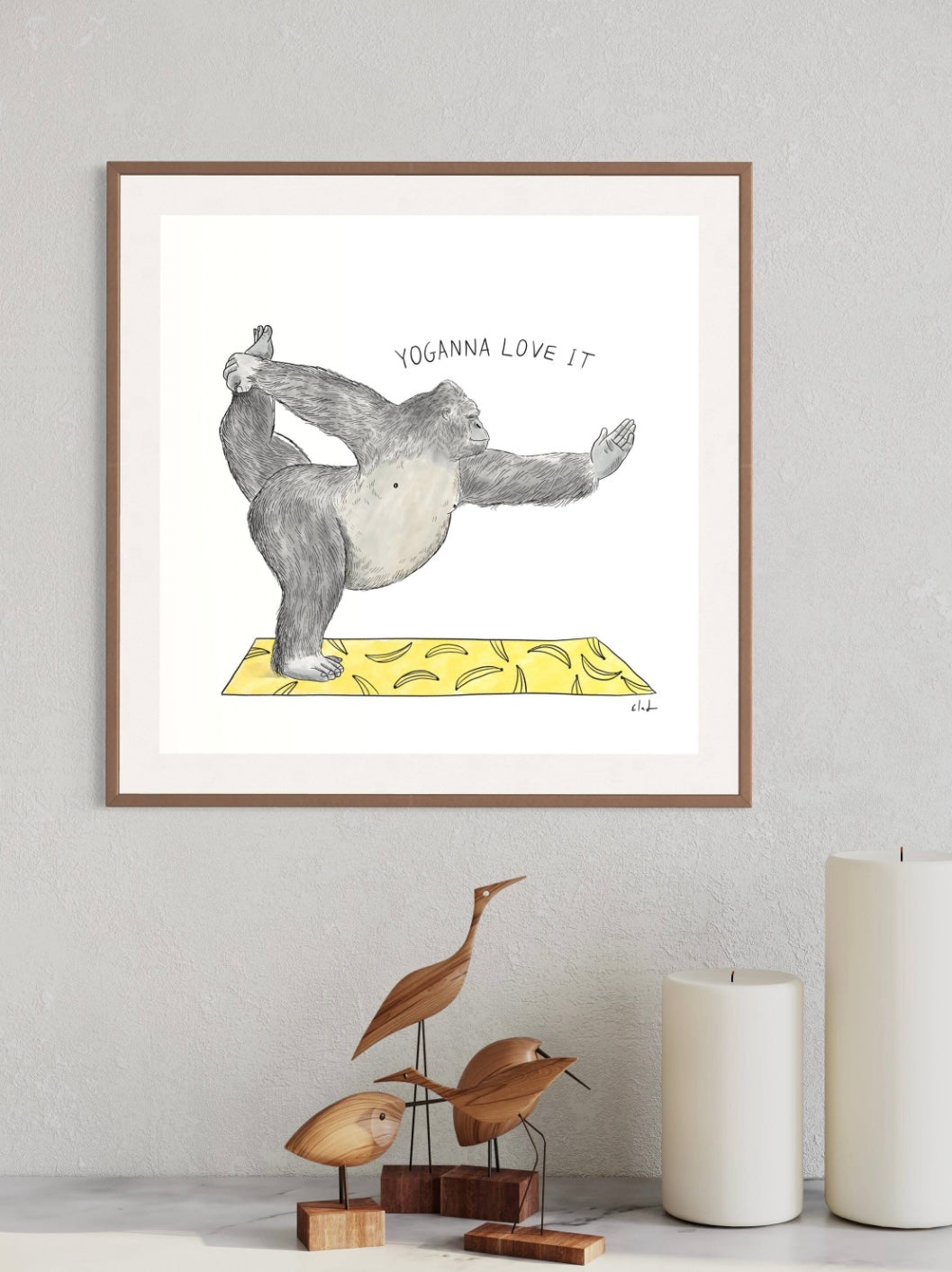 Gorilla Yoga | Wall art print