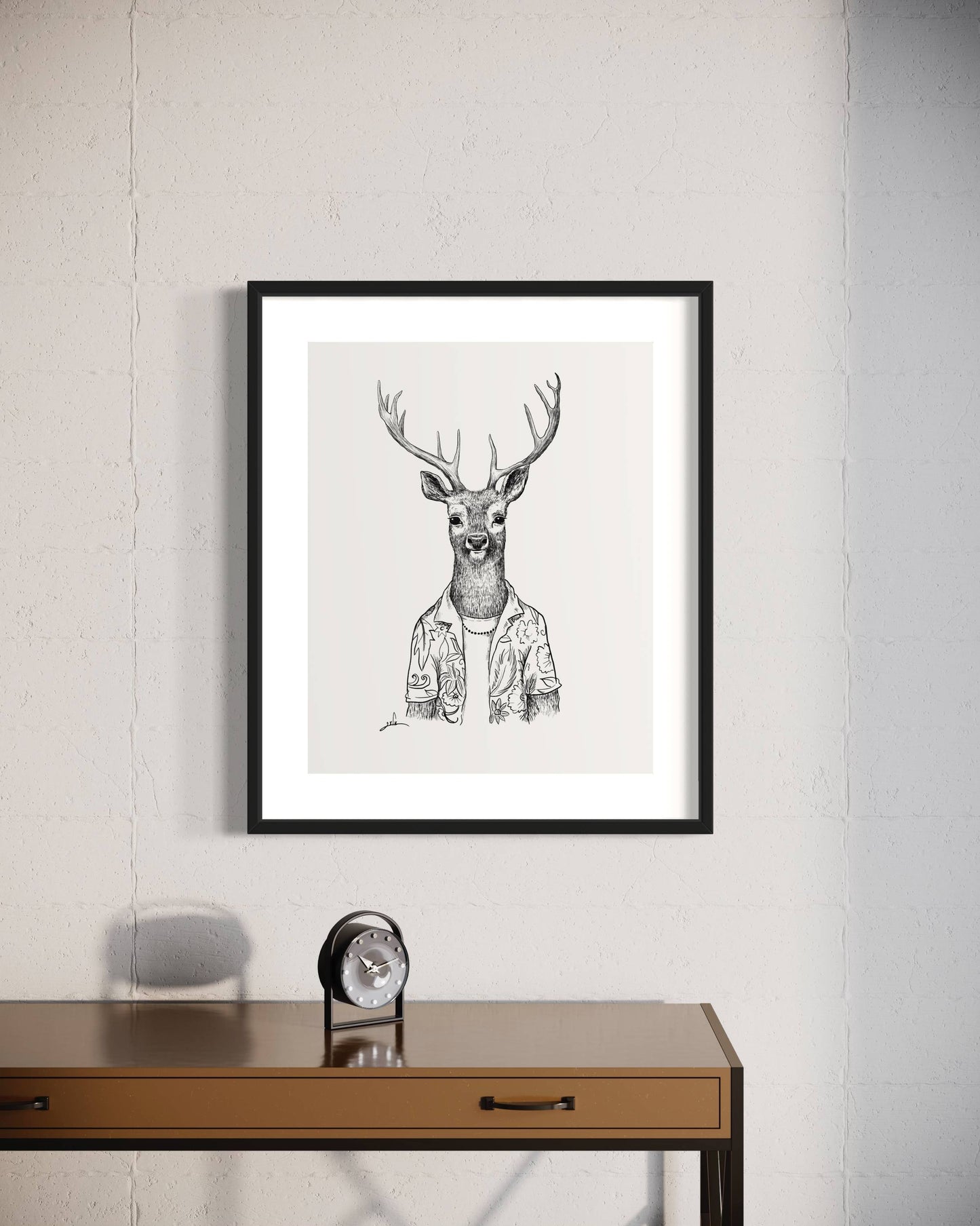 Hipster Deer | Wall art print