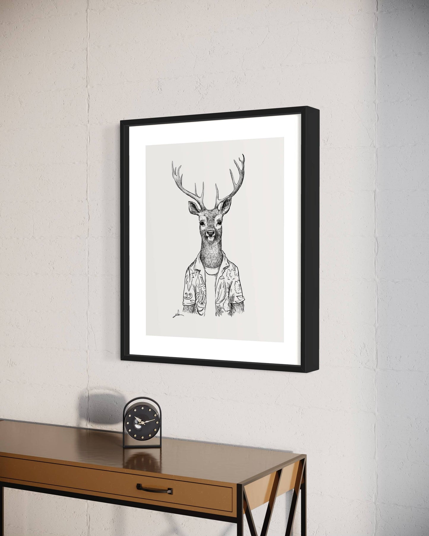 Hipster Deer | Wall art print
