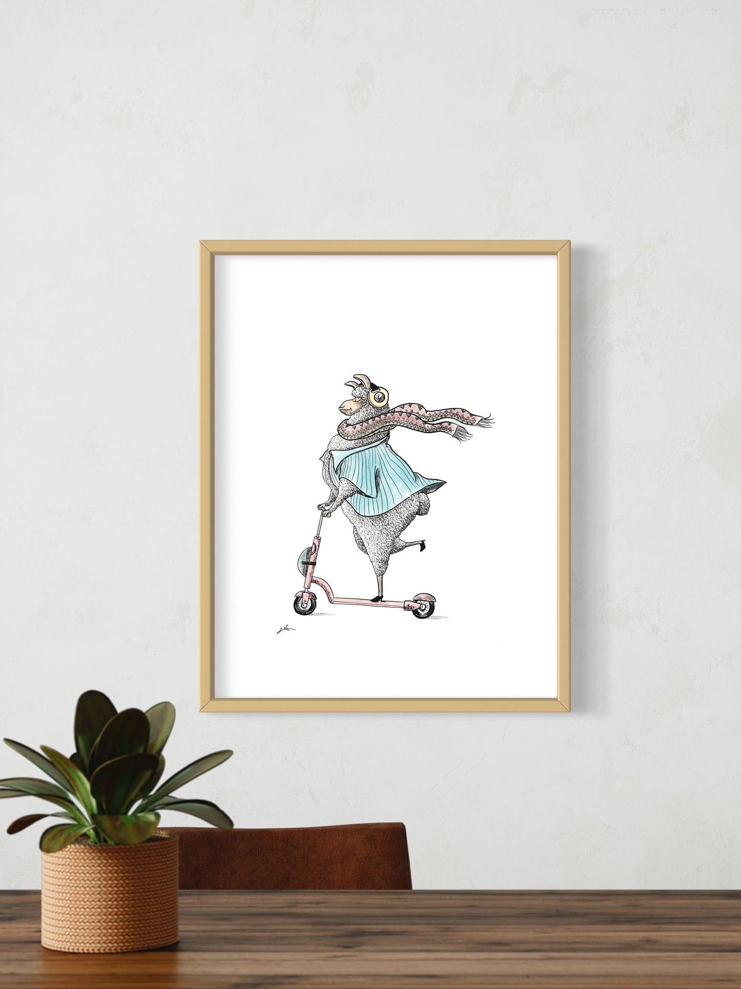 Riding Lama | Wall art print