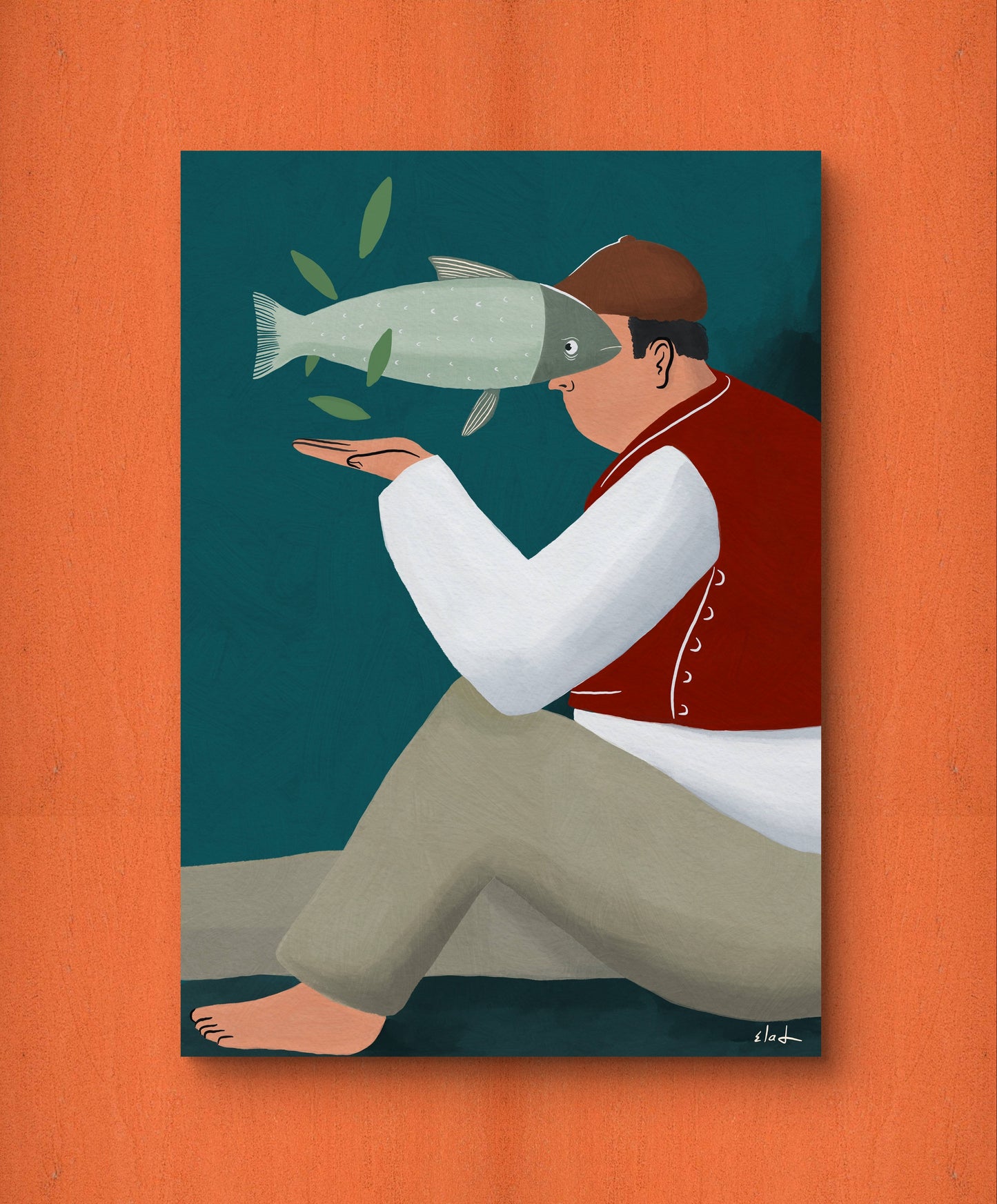 Fish Man | Wall art print