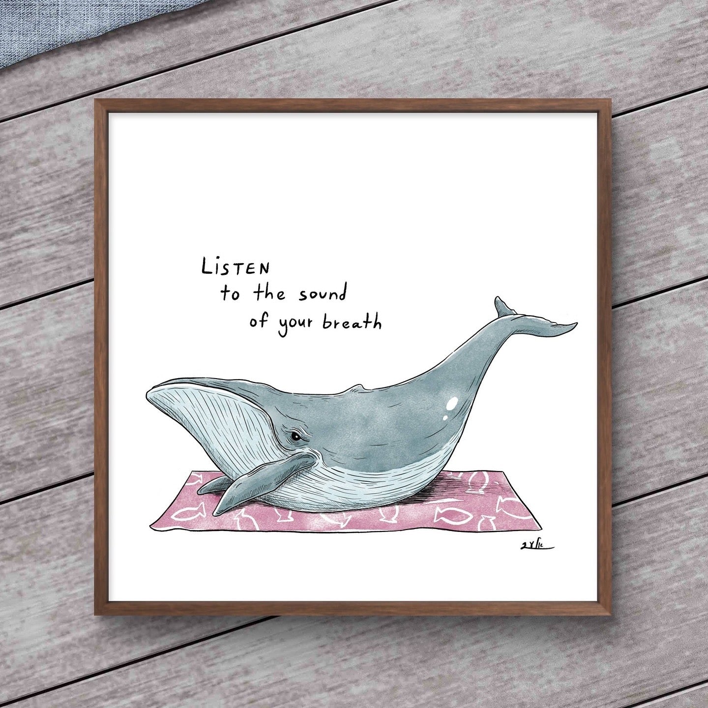 Whale Yoga | Wall art print