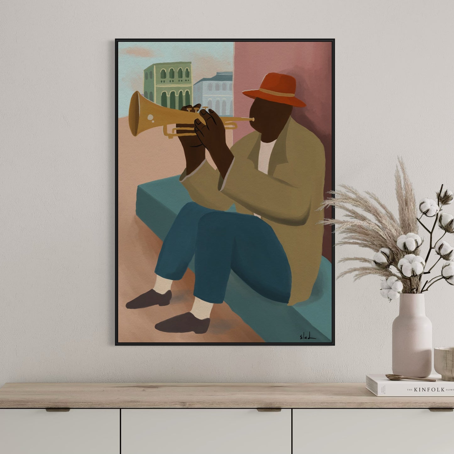 The trumpet player | Wall art print