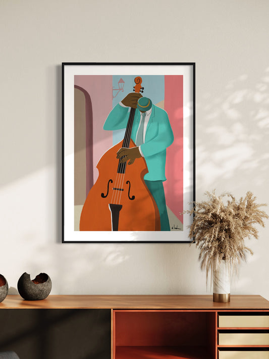 Contrabass Player | Wall art print