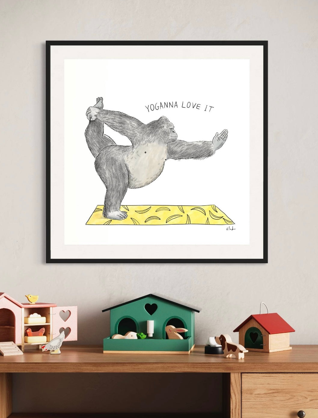 Gorilla Yoga | Wall art print