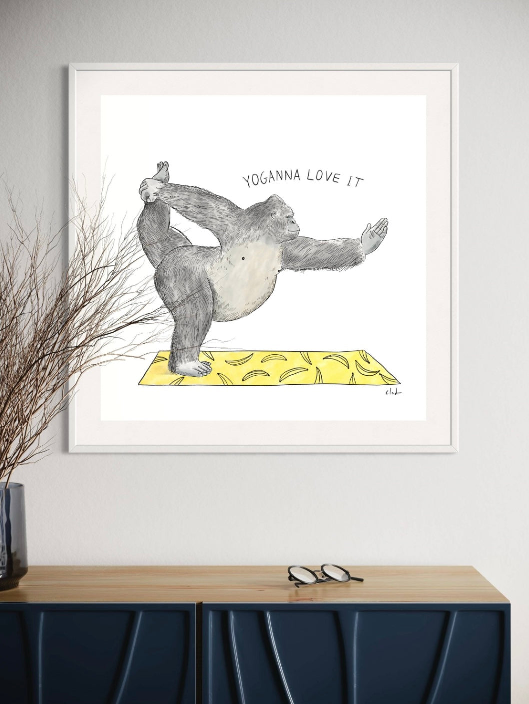 Gorilla Yoga | Wall art print