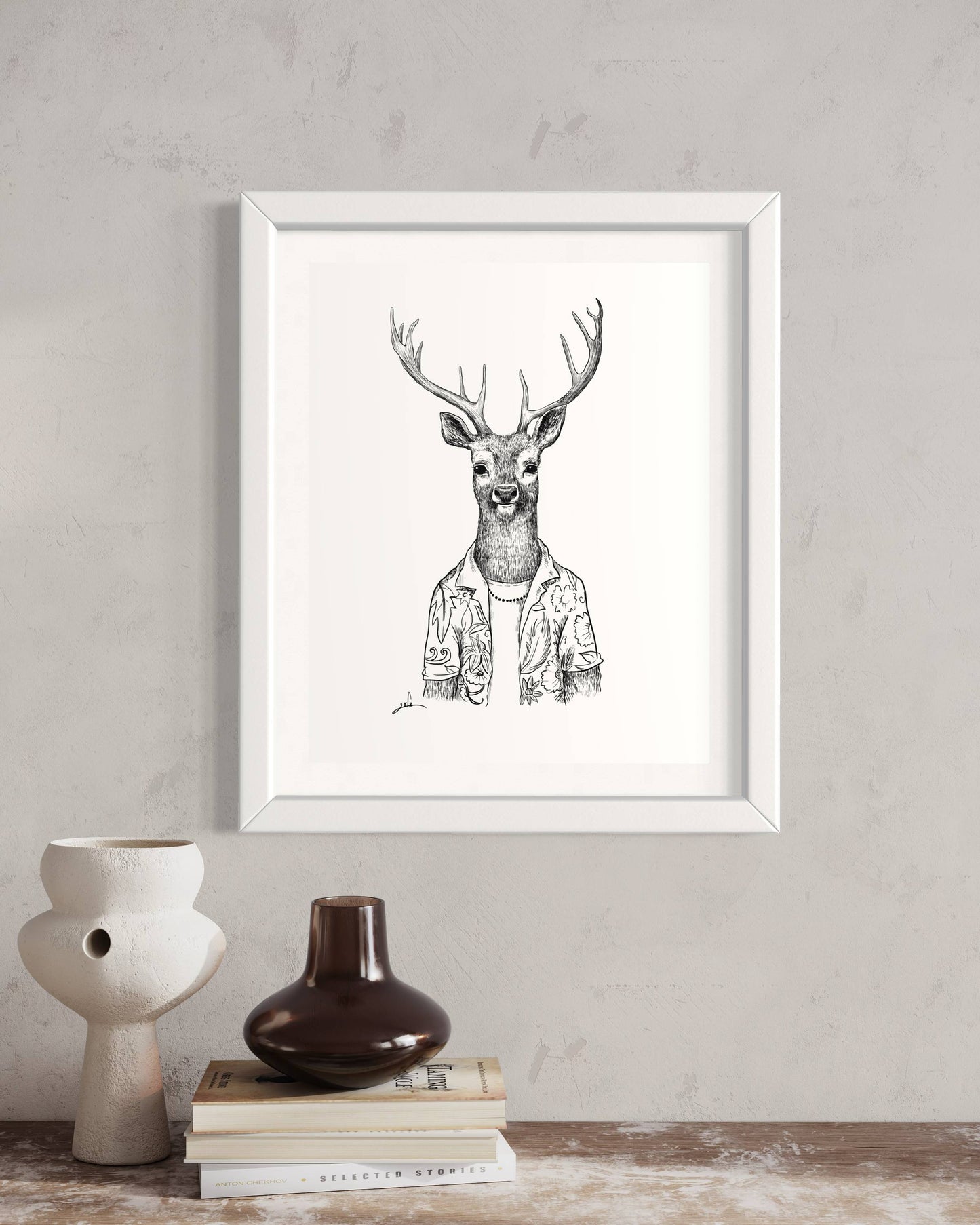 Hipster Deer | Wall art print