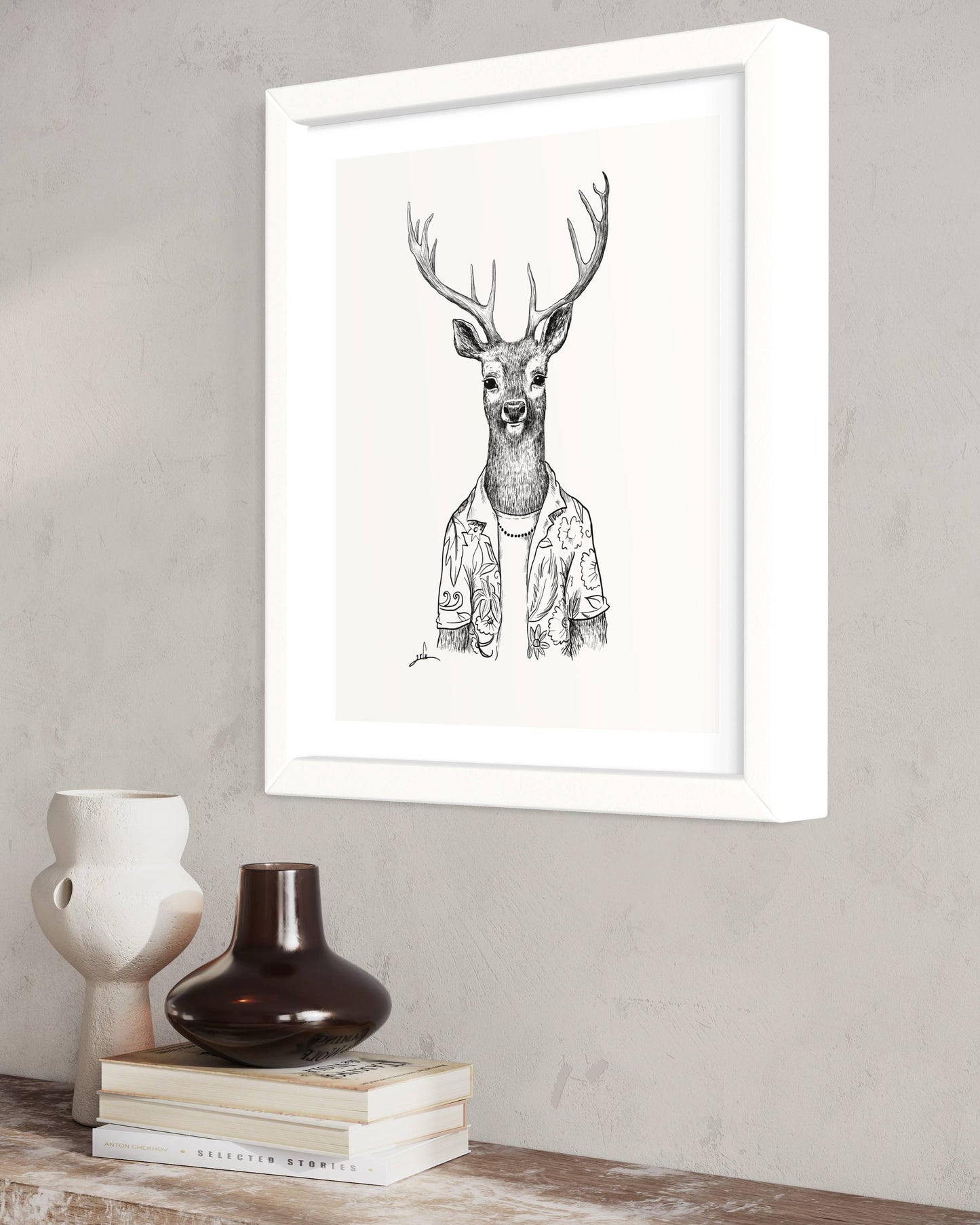 Hipster Deer | Wall art print
