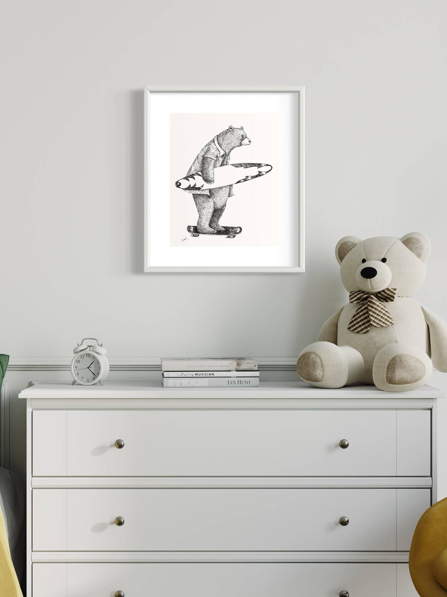 Bear Skateboard | Wall art print