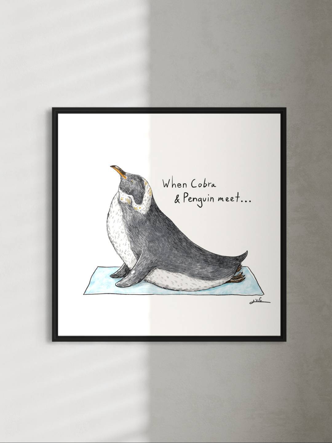 Penguin Yoga | Wall art print