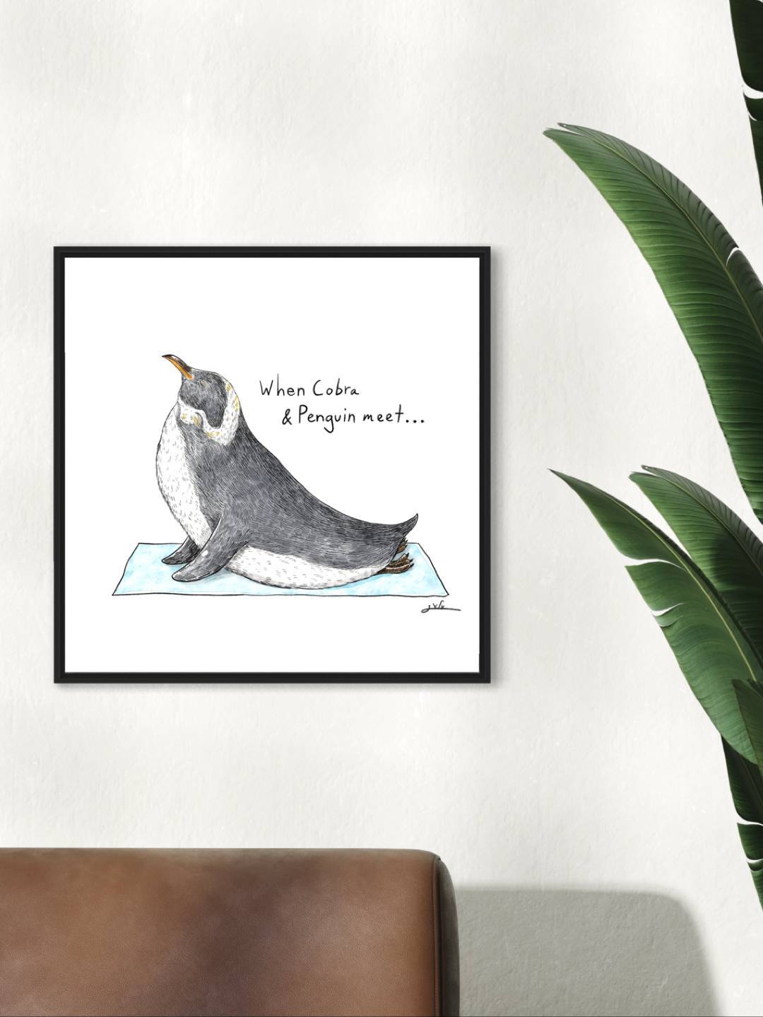 Penguin Yoga | Wall art print
