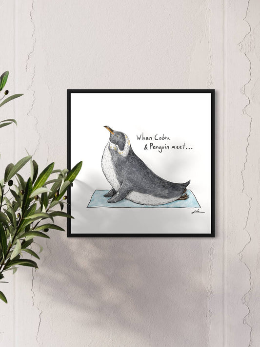 Penguin Yoga | Wall art print