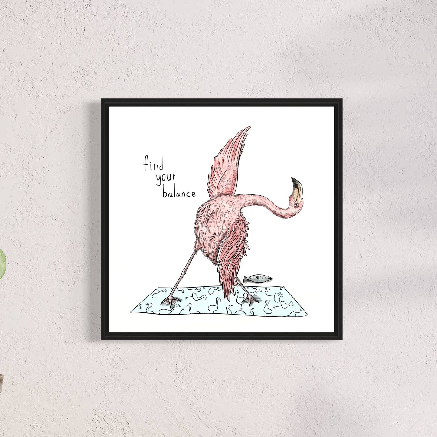 Flamingo Yoga | Wall art print