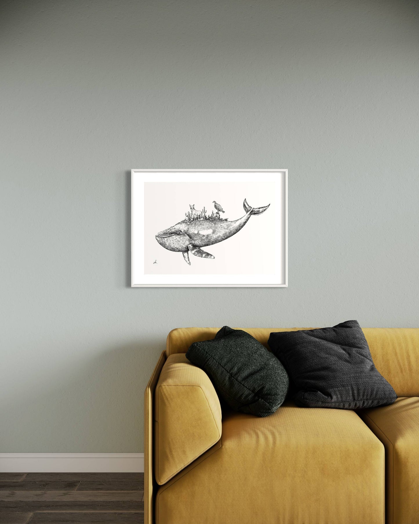 Desert Whale | Wall art print