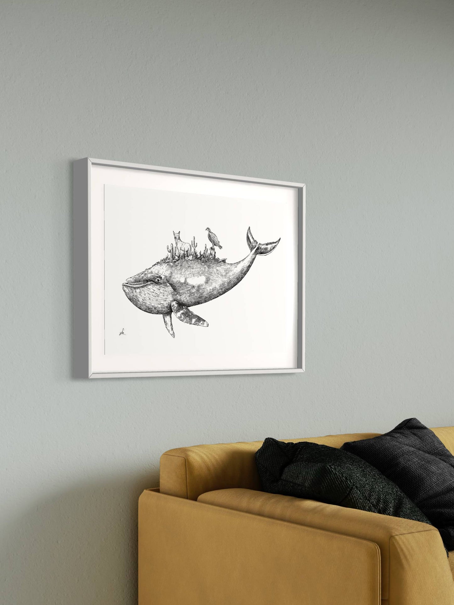 Desert Whale | Wall art print