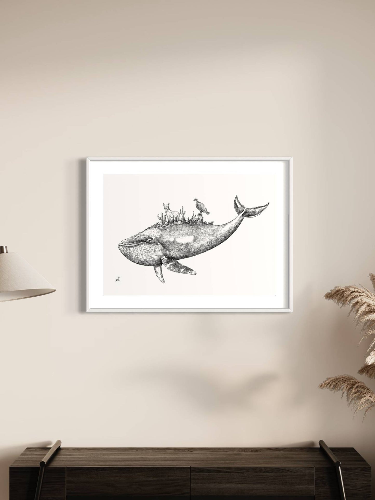 Desert Whale | Wall art print