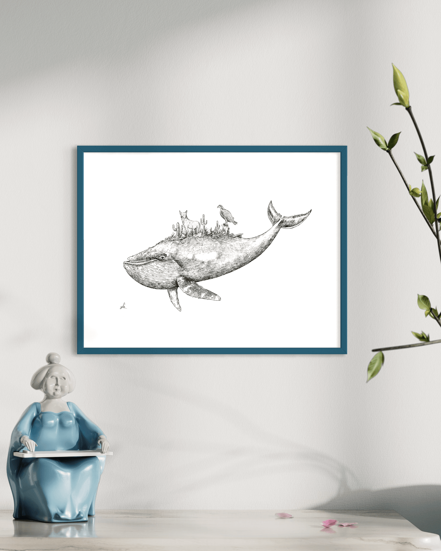 Desert Whale | Wall art print