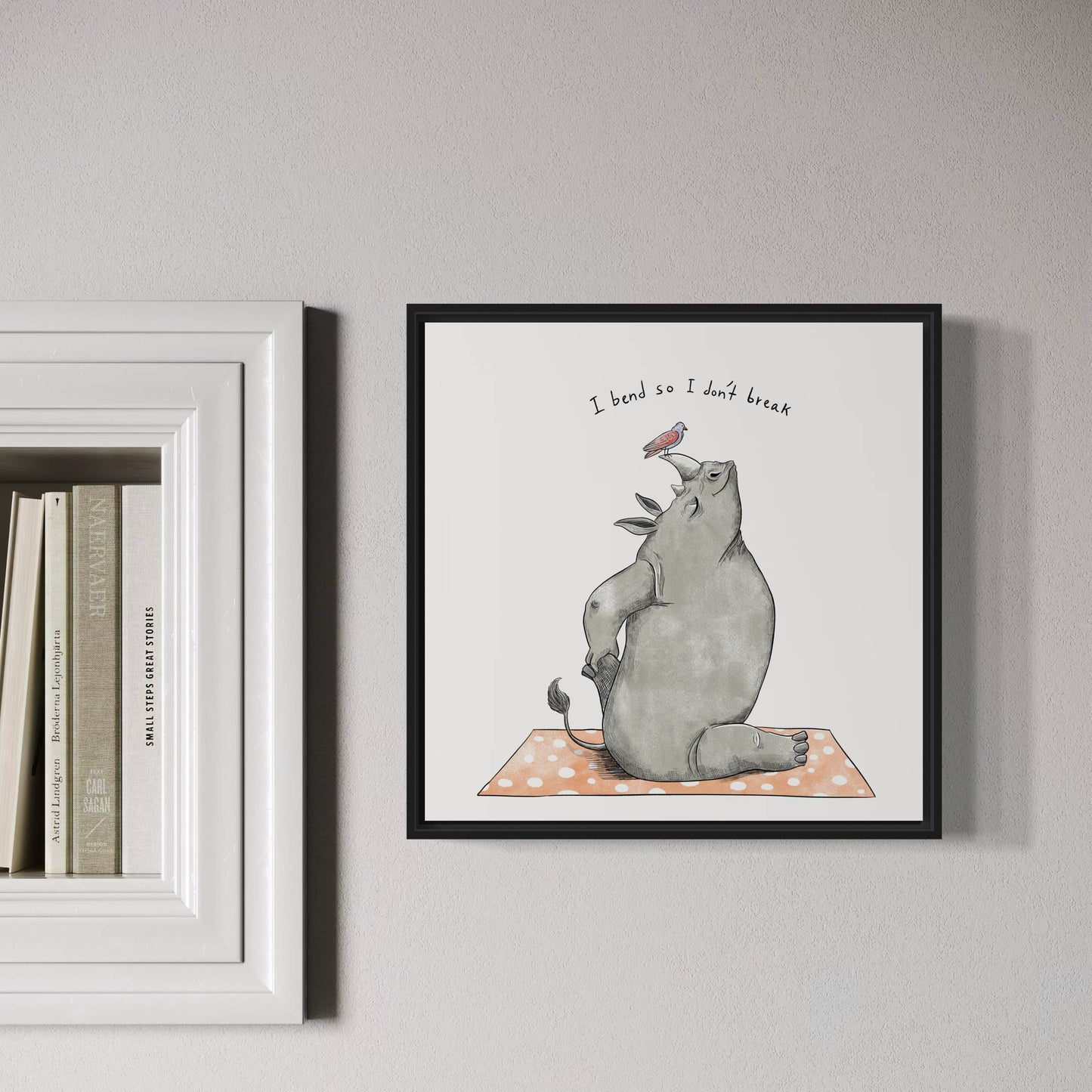 Rhino Yoga | Wall art print