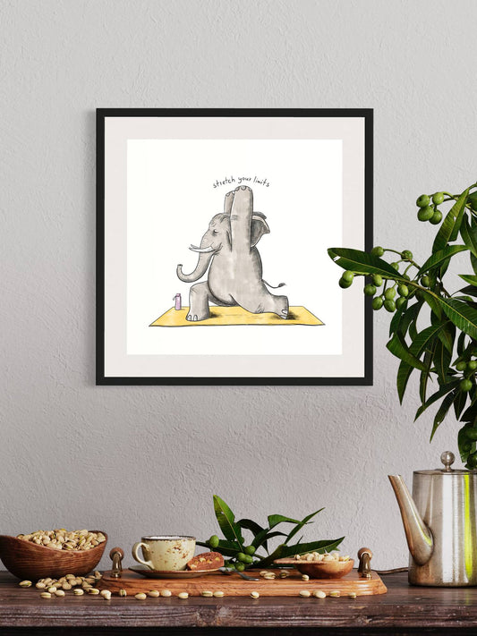 Elephant Yoga | Wall art print