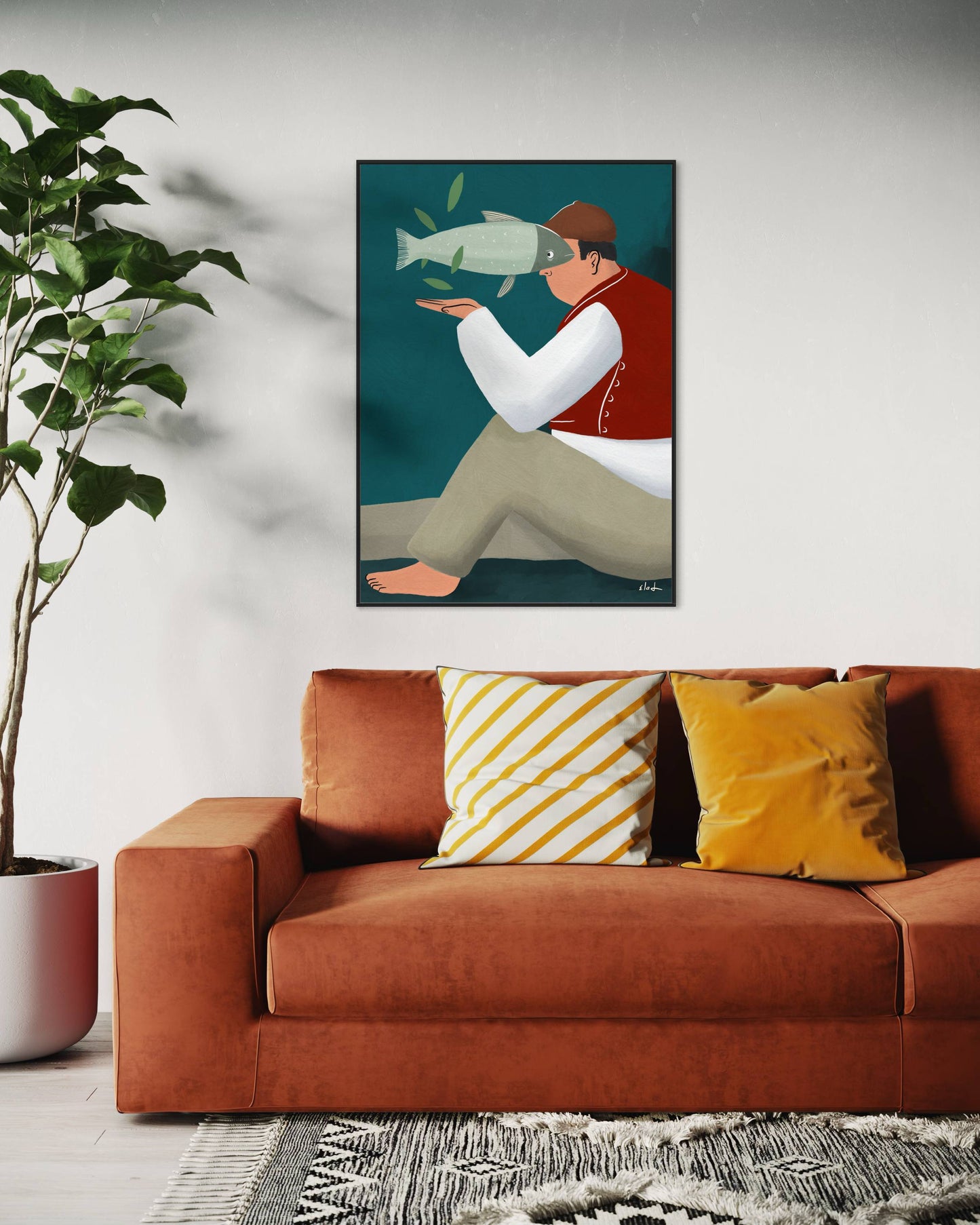 Fish Man | Wall art print