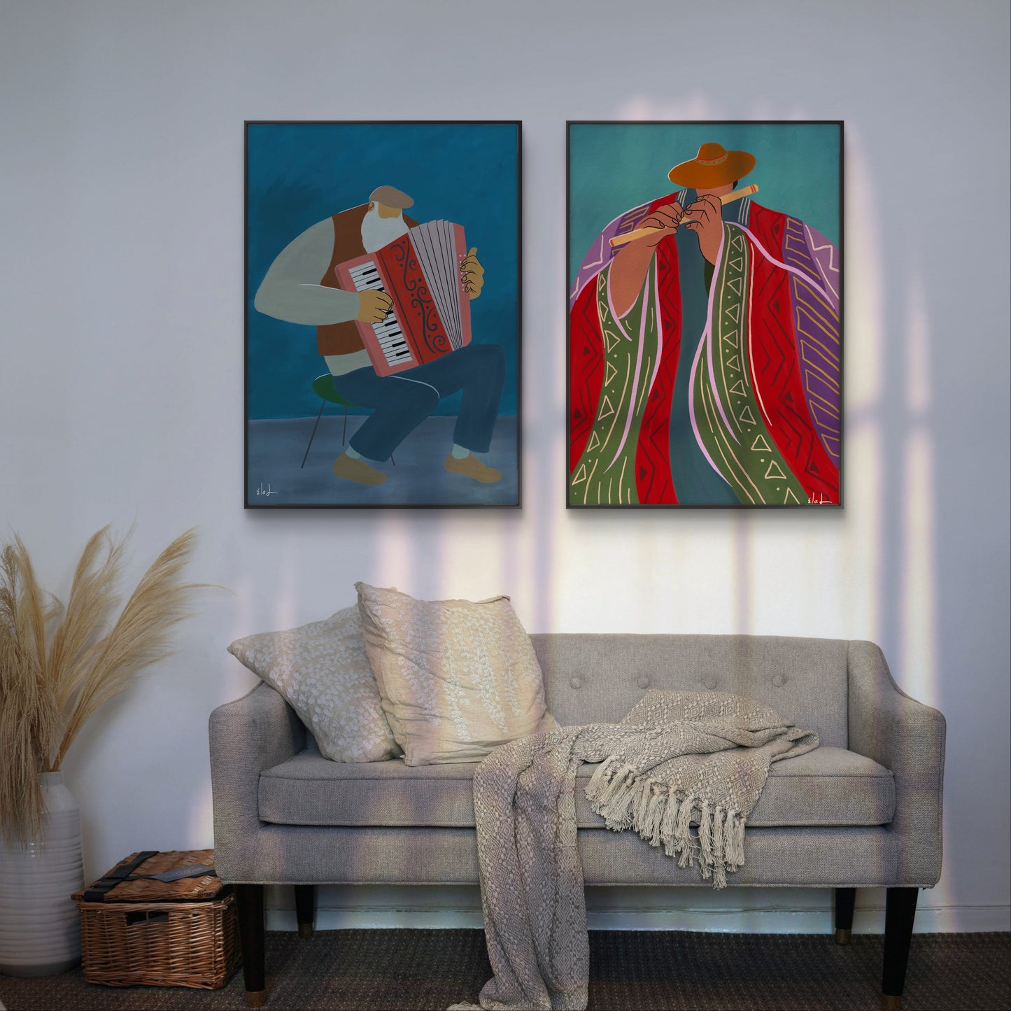 The accordion player | Wall art print